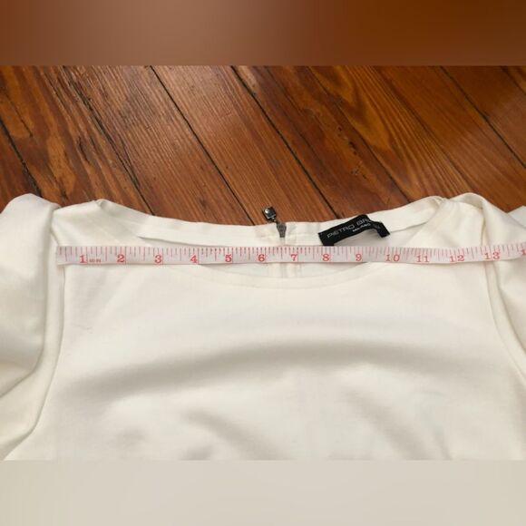 Pietro Brunelli || Women’s White Salisburgo Shealth Ruffle Maternity Dress S - Picture 9 of 11